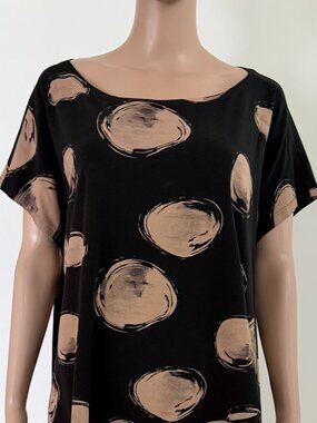 MxM Matthildur Tunic Women's Tunic Abstract Asymmetrical Hem Lagenlook Size L/XL